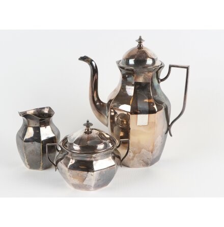 Eskilstuna - Gust. Ericsson - Kaffeservis - 3 Delar - Nysilver 