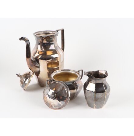 Eskilstuna - Gust. Ericsson - Kaffeservis - 3 Delar - Nysilver 
