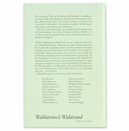 Herrar Wahlstr�m &amp; Widstrand - Andreas Gedin - Samh�lle, Historia &amp; Fakta