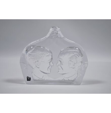 Bergdala - Glasskulptur - Kungen och Drottningen