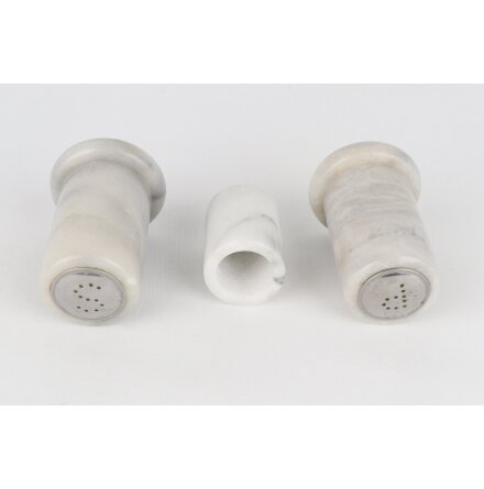 Salt &amp; Pepparkar med Tandpetsh�llare - Marmor