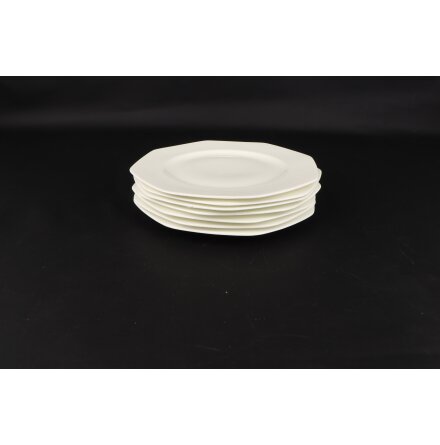Tallrikar Vit Oktogon - 7st