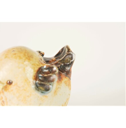 Keramikskulptur - F�gel p� Tr�stock