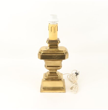 Bordslampfot i m�ssing - Vintage - Sockel E27