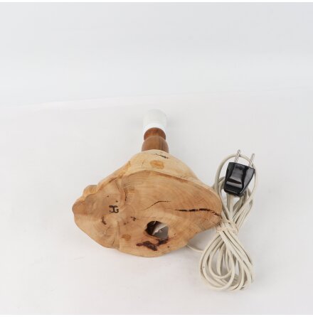 Unik bordslampfot i tr� - E27