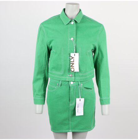 Only Blue Denim  - Jeansjacka &amp; Jeanskjol - stl. S