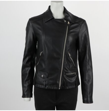 Lindex - Jacka Svart Lderimitation - stl. 38