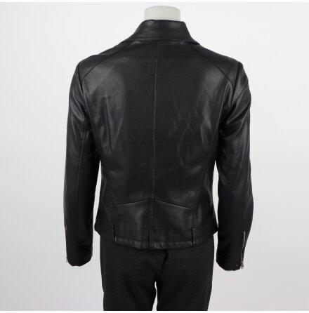 Lindex - Jacka Svart L�derimitation - stl. 38