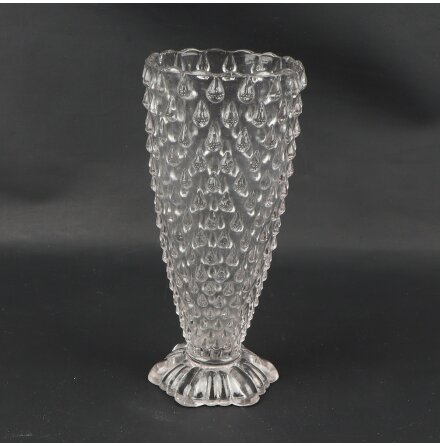 Transparent Glasvas Med Droppar