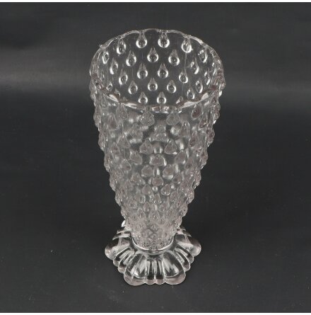 Transparent Glasvas Med Droppar