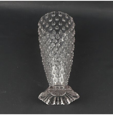 Transparent Glasvas Med Droppar