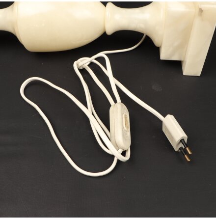 Italiensk Bordslampa utan sk�rm i Alabaster - Socket E27