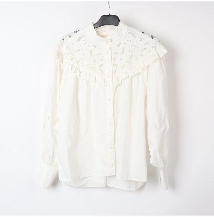 H&amp;M - Blus med broderidetaljer - stl. S
