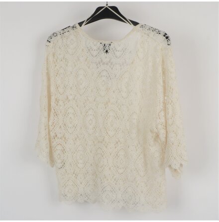 Lindex - Virkad spetsskjorta - stl. S/M 