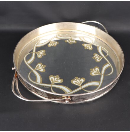 Gense Sweden - Monica Backstr�m - Spegelfat med blomsterdekoration