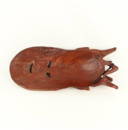 Afrikansk Mask &amp; Vggdekoration i tr - oknd skapare - 61x29cm