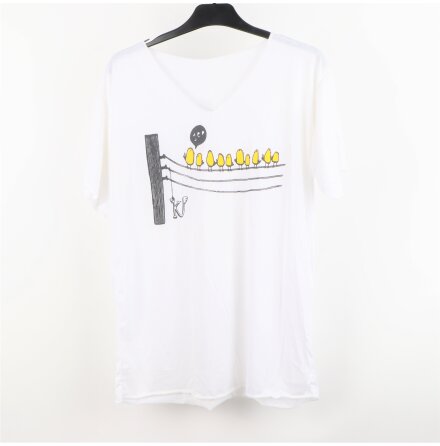 Loose Fit T-shirt med tryck - stl. L