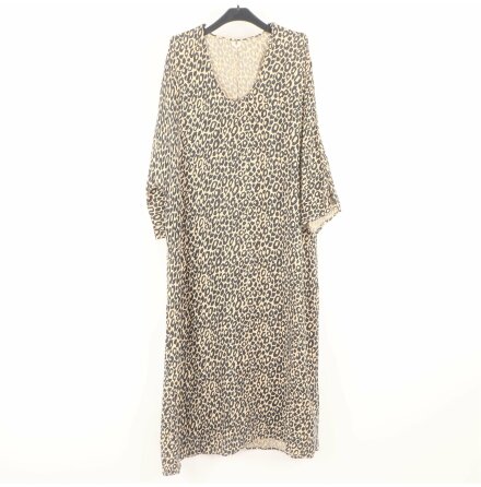 Arket - Leopardmnstrad klnning - stl. 38