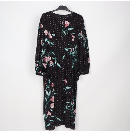 H&amp;m - Kl�nning - Svart med flerf�rgade blommor - stl. L