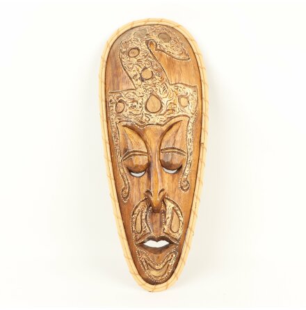 Afrikansk Mask &amp; Vggdekoration i Tr