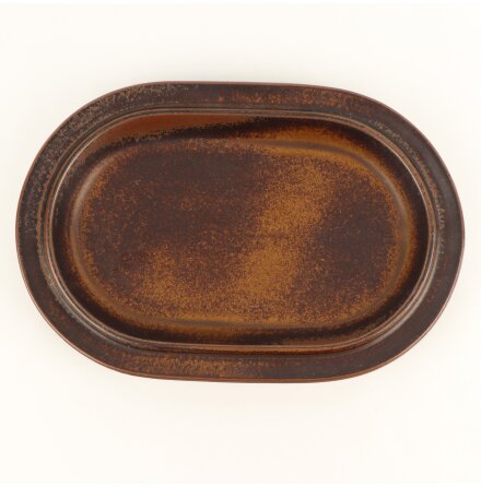 Brunt ugnsfat i stengods