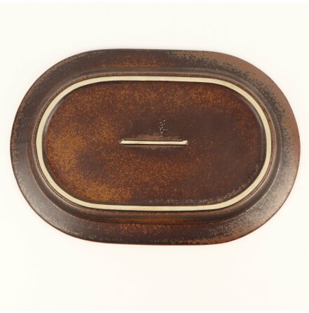 Brunt ugnsfat i stengods