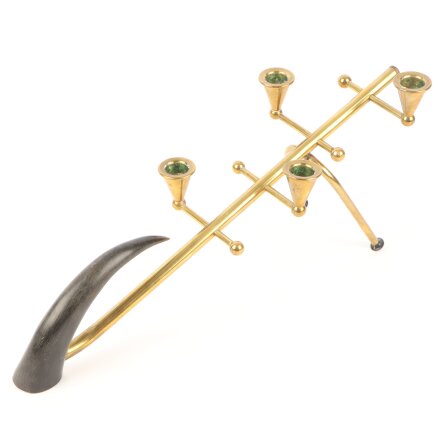 Unik ljusstake med horndetalj