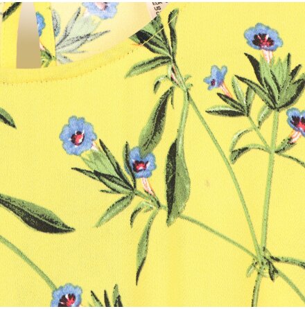 H&amp;M - Gul &amp; Blommig Kl�nning - stl. 34