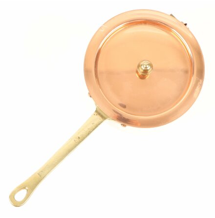 Karott i koppar och porslin med handtag