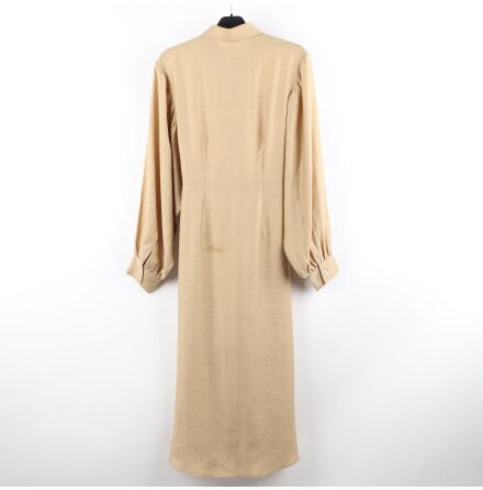 H&amp;M - Beige skjortkl�nning med knytning i midjan - stl. S