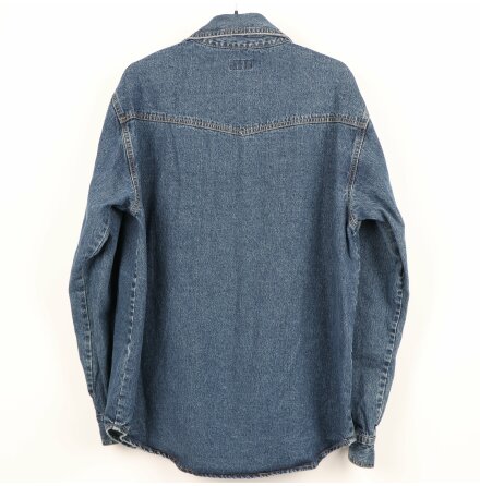 OFC - Jeansskjorta med p�rlemo Tryckknappar - stl. XL