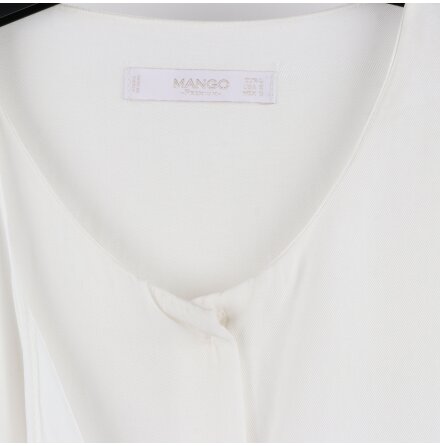 Mango - Vit omlott skjortkl�nning - stl. L