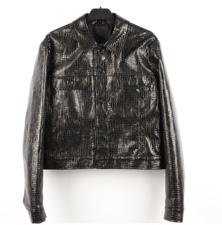 Asos - Ormskinnsm�nstrad jacka - Svart/Brun - stl. L