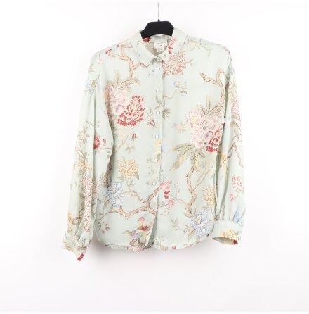 H&amp;M - M�nstrad blus - Ljusgr�n/Blommig - stl. 34
