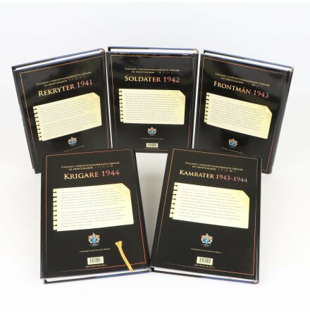 Bokpaket - Hilding Nystr�m - Finland i forts�ttningskrigets virvlar - En frontdagbok -  5 delar - Samh�lle &amp; Historia