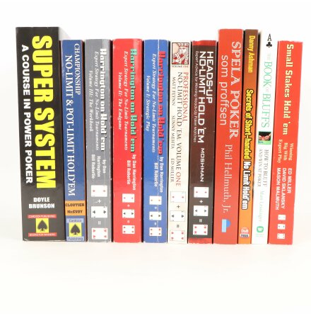 Stort bokpaket om Poker, Texas Hold'Em m.fl. - 11 b�cker - Samh�lle &amp; Historia 