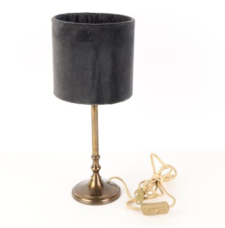 Paramount Exports - Bordslampa med sk�rm i Plyschtyg 