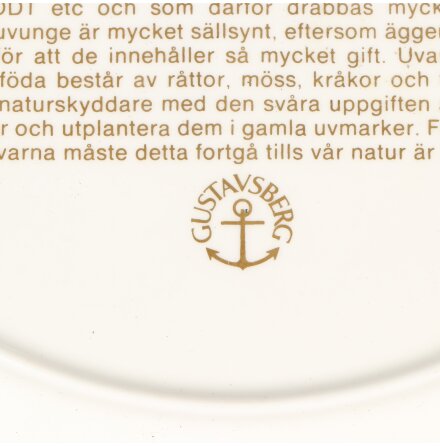 Gustavsberg - Arter I Fara - Berguv - Samlartallrik - Paul Hoff 