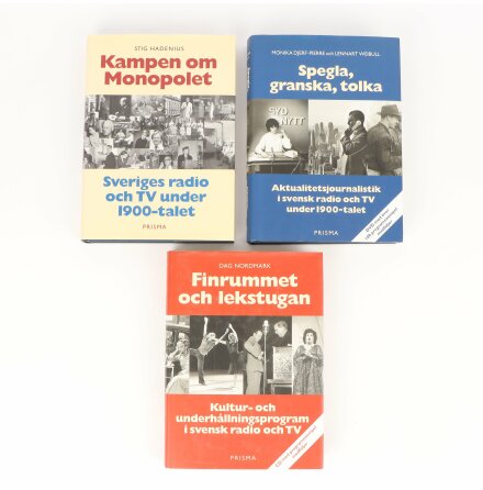 Bokpaket om Radio &amp; TV - Hadenius, Nordmark m.fl - 3 st - Samh�lle &amp; Historia