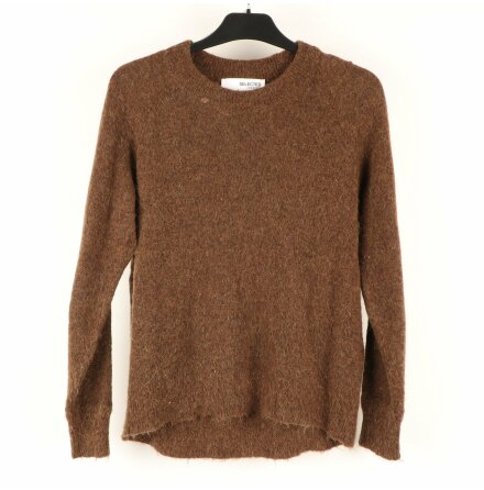 Selected femme - Stickad trja med rundad hals - stl. S