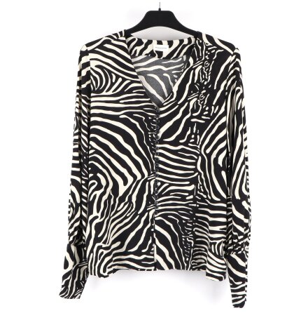 By Malene Birger - Zebram�nstrad blus med kn�ppning - stl. 38