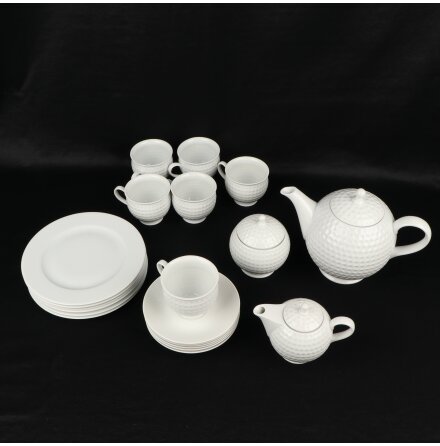 Moritz Zdekauer - 6 Koppar med fat - 6 Assietter - 1 Kaffe/te kanna - 1 Mj�lkkanna - 1 Sockersk�l