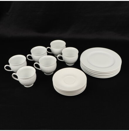 Moritz Zdekauer - 6 Koppar med fat - 6 Assietter - 1 Kaffe/te kanna - 1 Mj�lkkanna - 1 Sockersk�l