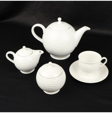 Moritz Zdekauer - Teservis - 6 Koppas med fat - 1 Kaffe/te kanna - 1 Sockersk�l - 1 Mj�lk-/Gr�ddkanna