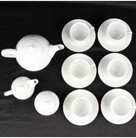 Moritz Zdekauer - Teservis - 6 Koppas med fat - 1 Kaffe/te kanna - 1 Sockersk�l - 1 Mj�lk-/Gr�ddkanna