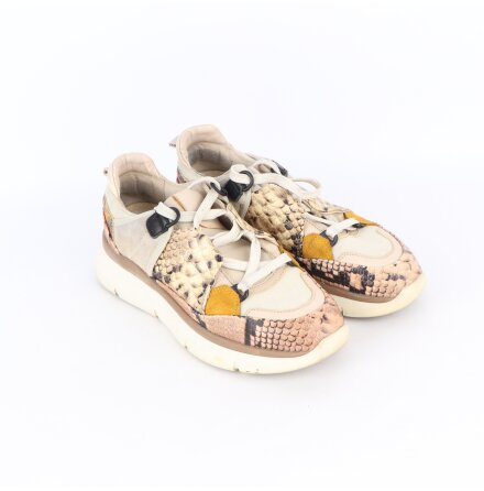 Uterq�e - Sneakers med ormskinnsdetaljer - stl. 37