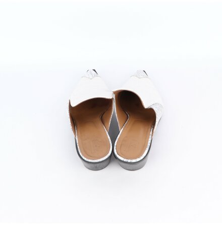 Flattered - Vita mules med klack - stl. 41