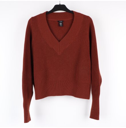 Lindex - Brun stickad tr�ja - stl. M