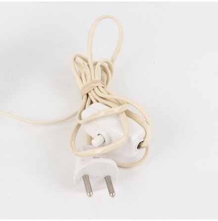 Kaiser - Vit bordslampfot med blomdekor - Sockel E27