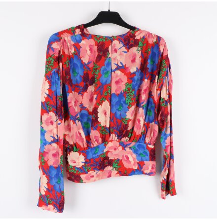 Zara - Blommig topp i starka f�rger - stl. XS